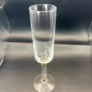 Vintage CHRISTIAN DIOR Gaudron Gold Bijoux Champagne Flute Crystal Glass 9.5"